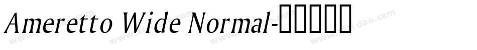 Ameretto Wide Normal字体转换